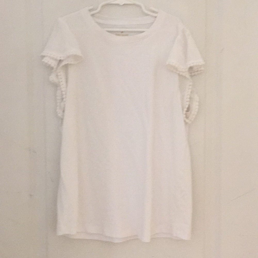Kate Spade adorable cotton flutter sleeve t shirt